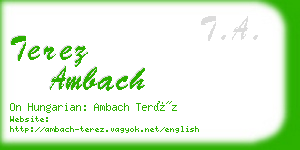 terez ambach business card